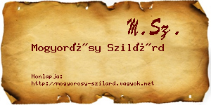 Mogyorósy Szilárd névjegykártya