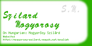 szilard mogyorosy business card