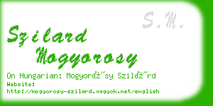 szilard mogyorosy business card